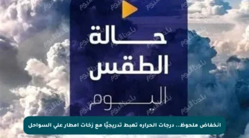 انخفاض ملحوظ.. درجات الحرارة تهبط تدريجيًا مع زخات أمطار على السواحل